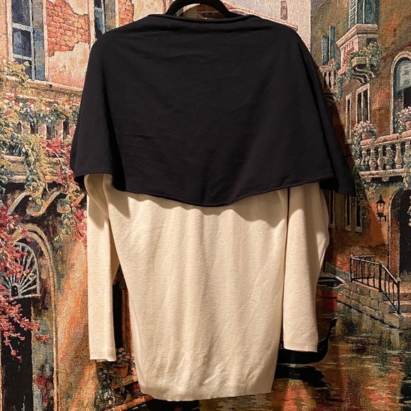 Vintage Bobbie Brooks Cream Cardigan and Separate Black Shaw - Picture 3 of 7